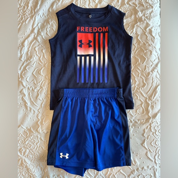 Under Armour Freedom Tank and Shorts Set - Picture 1 of 2